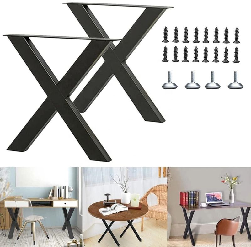 Wholesale X Shape Metal Furniture Square Table Frame Legs