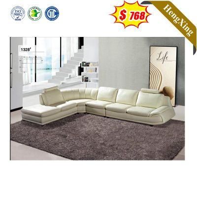 Italian Style Modern Living Room Furniture Sectional White L Shape Chaise Lounge Recliner Sofa Bed Leather Sofa