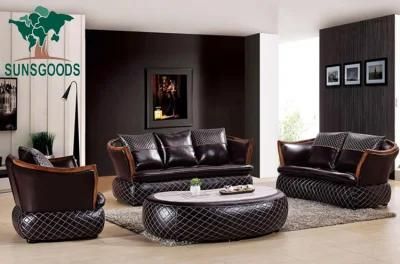 Modern Designsleisure PU Leather Home Furniture Genuine Leather Corner Sofa