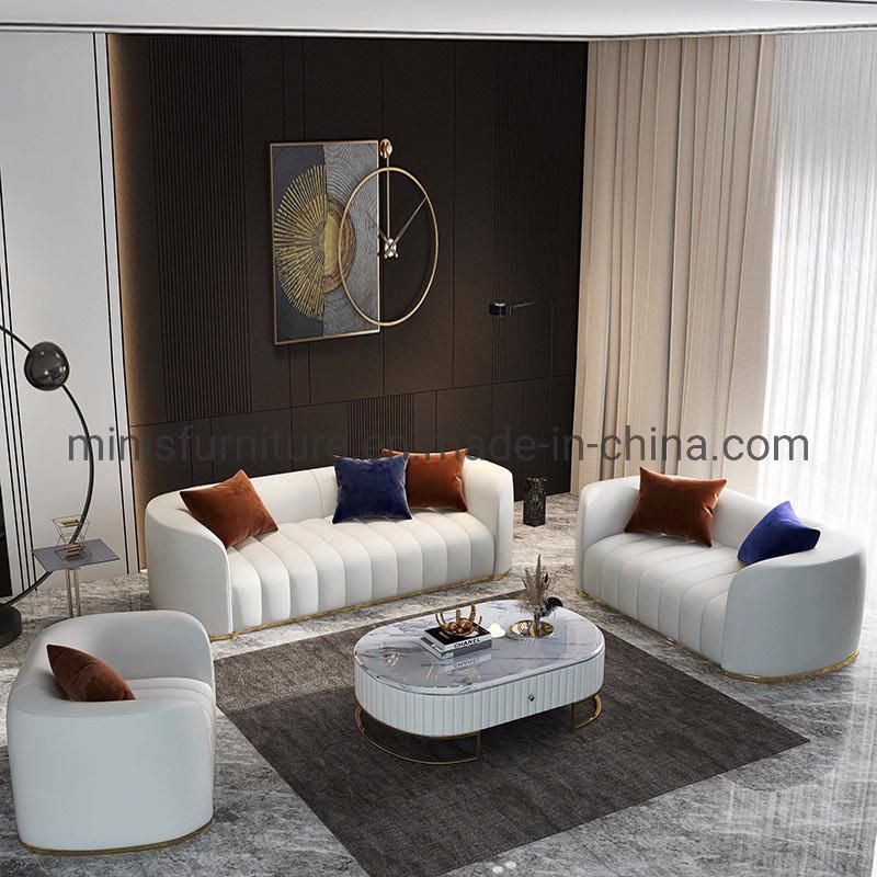 (MN-SF96) Factory Manufactured Hotel/Home Furniture Living Room Luxury Leather Sofa
