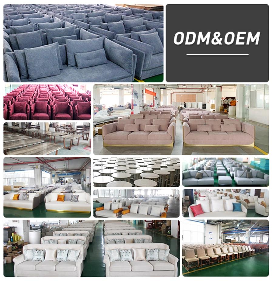Zhida New Model Home Furniture Factory Modern Villa Living Room Medium Back Fabric 1 2 3 Sectional Sofa for Hotel Project