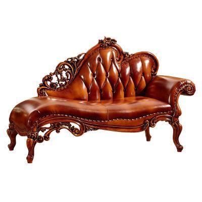Living Room Furniture Leather Chaise Lounge Sofa in Optional Lounge Chair Color