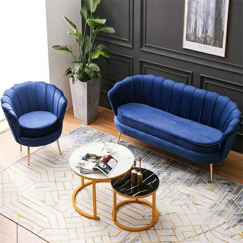 Wholesale Luxury 5 Star Hotel Lobby Furniture Single Double Three Person Green Fabric Design Chair Livingroom Bedroom Lazy Person Sofa