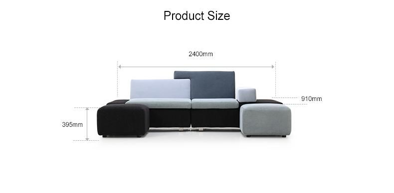 Top-Quality Home Furniture Two Colors Velvet Fabric Sofa