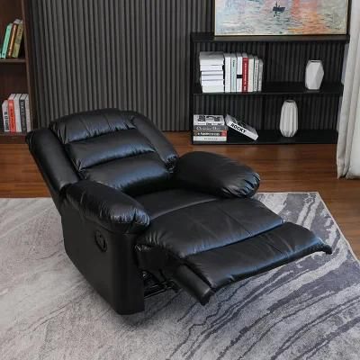Durable Leather Sofa Home Furniture Manual Recliner Sofa Comfortable and Soft Office Chair Living Room Sofa Modern Functional Sofa