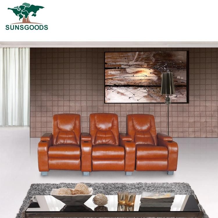 2020 Latest Designs Recliner Home Theater Sofa Genuine Leather Leisure Sofa