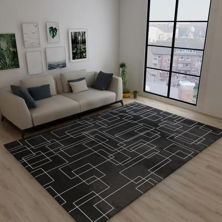 Modern Cotton Linen Bohemian Simple Carpet for Living Room, Tea Table Blanket, Sofa, Bedroom, Home Floor Mat