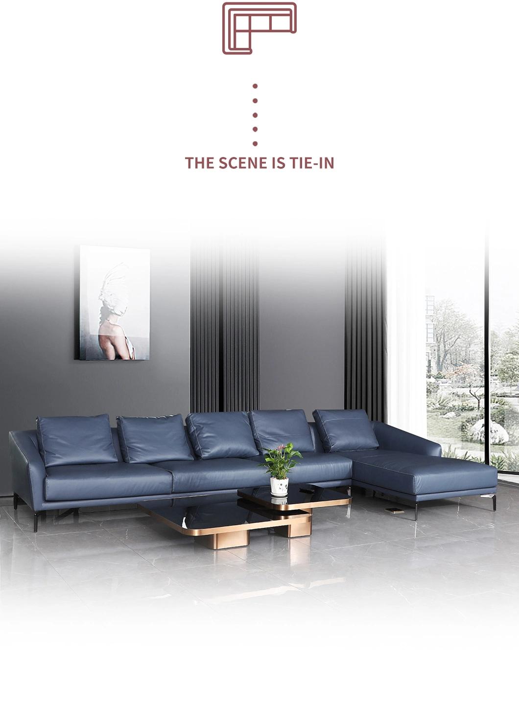 Factory Hot Sale Furniture Living Room Leather Sofa