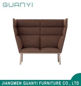 Nordic Natural Wooden Leg High Back Fabric Sofa