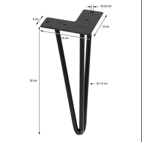 3 Rods Heavy Duty Hairpin Table Metal Legs