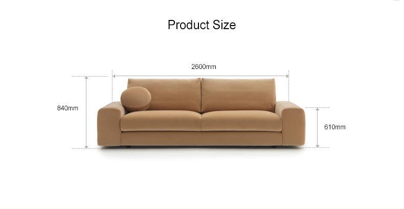 Non Inflatable Modern Carton Home Furniture Iron Leg Fabric Sofa with Factory Price