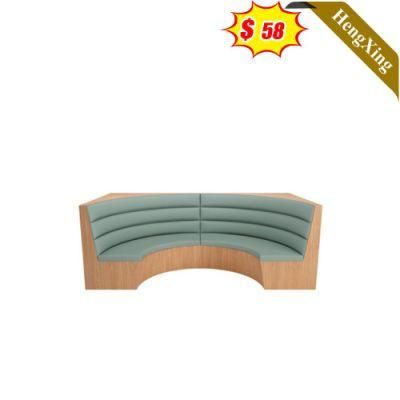 Western Restaurant Furniture Green Design Leather Sofa with 5 Seats with Dining Chair for Cafe Bar Tea Shop
