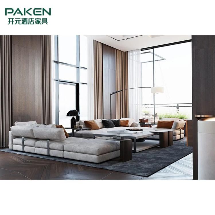 Italy Design Contemporary Fabric Sofa for Luxury Villa Apartment Living Room