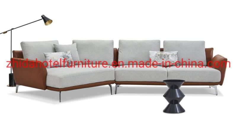 Nordic Modern Fabric Cover Loveseat Home Furniture L Shape 3 Seater Sofa