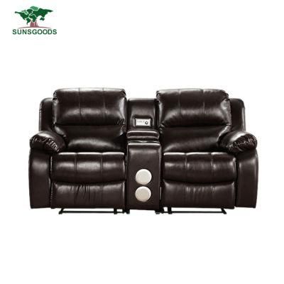 Popular Modern Style 2 Seaters Genuine Leather Living Room Modern Furniture Set