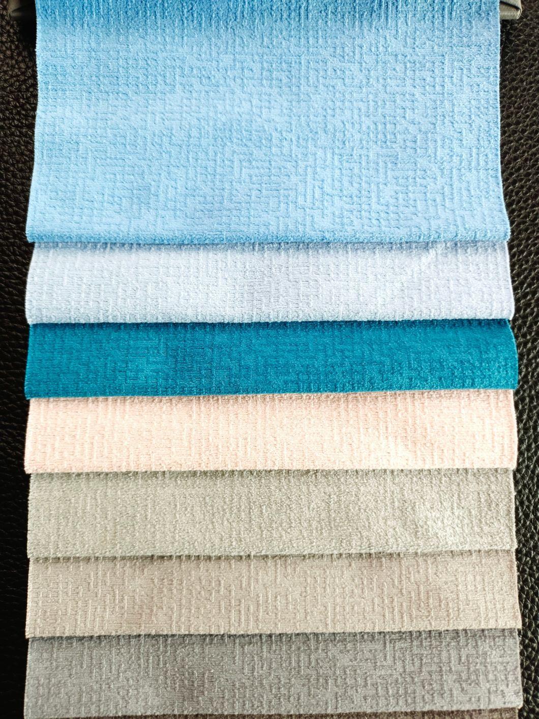Lower Price with Good Quality 100% Polyester Brushed Warp-knitting Embossed Cortina Curtain Fabric or Sofa Fabric