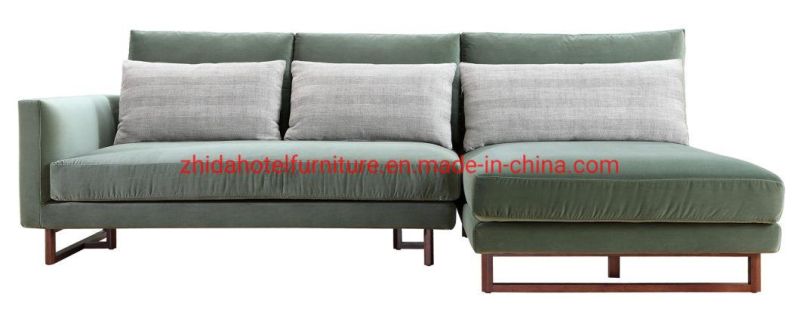 Modern Living Room Big L Shape Corner Sofa with Fabric Leather
