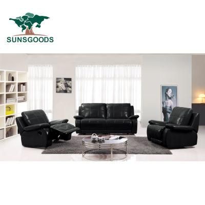 Factory Wholesale Cheap Wooden Recliner Leisure Leather Sectional Home Furniture Italy Sofa