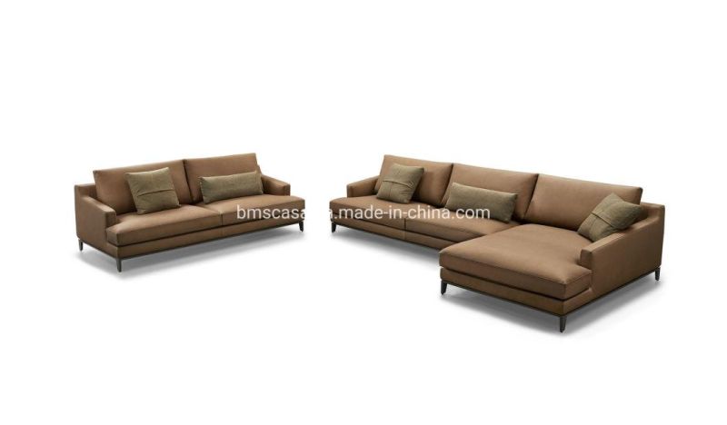 Home Furniture High-End Modern Contemporary Italian Sectional Leather Sofa
