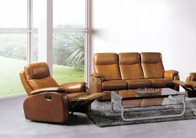 Standard Size Simple Design Genuine Leather Multifunctional Promotional Recliner Sofa