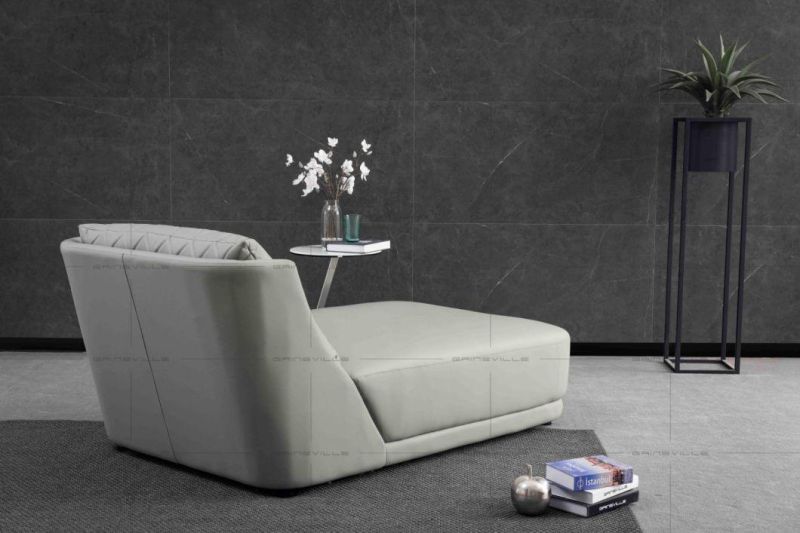 Fashion Leisure Chair Home Furniture Italian Style Modern Living Room Leather Sofa