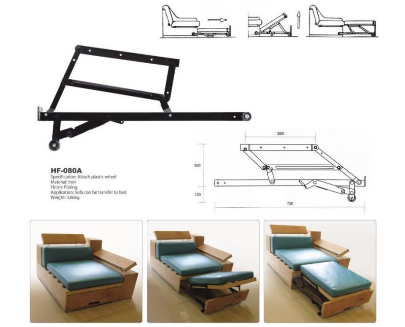 Upholstery hinge sofa bed hinge mechanism sofa bed movement frame