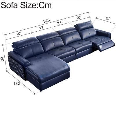 Light Luxury Design Apartment Furniture Sectional Electronic Recliner Sofa Accept Customized