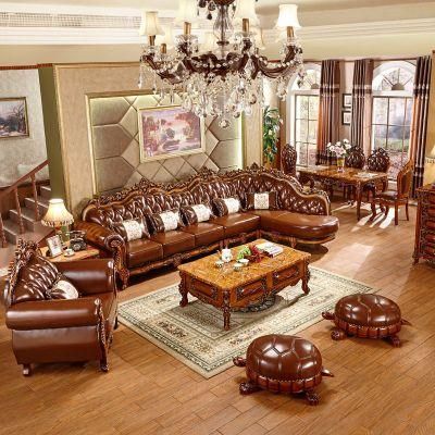 American Leather Sofa Chair with Marble Table in Optional Couch Seat and Furniture Color