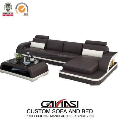 Minimalist Retro Four Seats Leather Italian Furniture G8011C