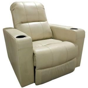 Cream Color Living Room Furniture Recliner Leather Sofa (K10)