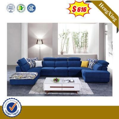 Foshan Home Furniture U Shape Couch Lounger Sleeper Fabric Sofa Set
