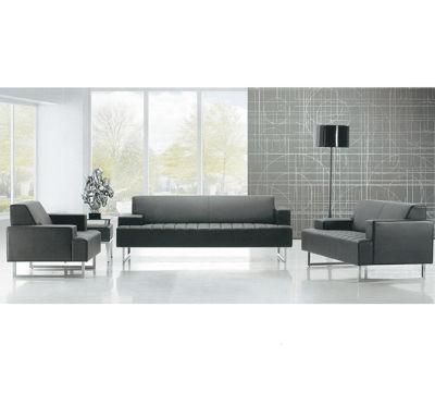 Modern High Quality Black Leather Soft Boss Sofa on Sale