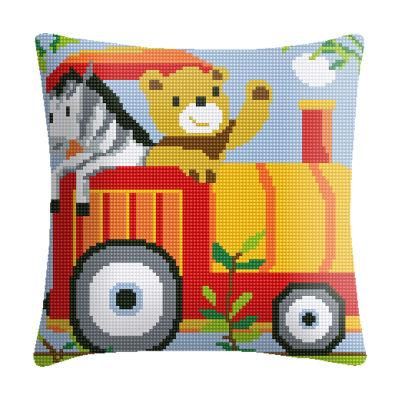 New Style Thread Embroidery Cute Bear Handmade Cross Stitch 3D Pillow Sofa Car Embroidered Cover