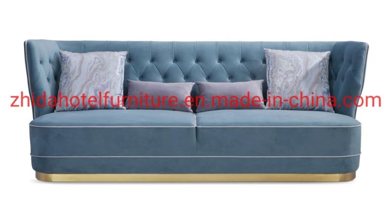 Hotel Furniture Luxury High Back Fabric Living Room Sofa
