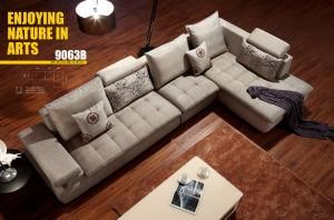 L Shape Italy Design Modern Sectional Fabric Sofa (9063B)