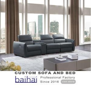 Home Living Room Cinema Leather LED Recliner Corner Theater Sofa