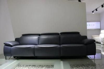 Modern Interior Wooden Furniture 1+2+3 Leather Leisure Sofa
