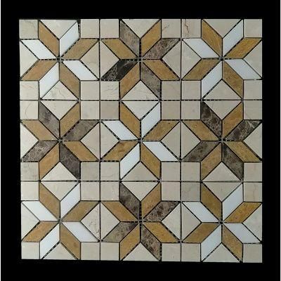 Spain Cream-Colored Marble Mosaic Polished Surface, Used for Kitchen, Sofa, TV Setting