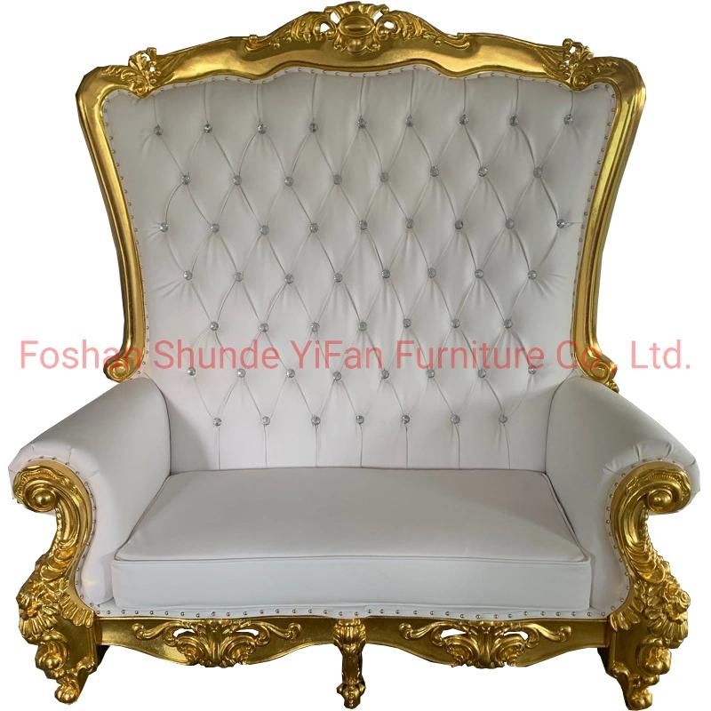 High Back Wedding Sofa Chairs for Bride and Groom in Optional Furnitures Color From Chinese Hotel Furniture Factory