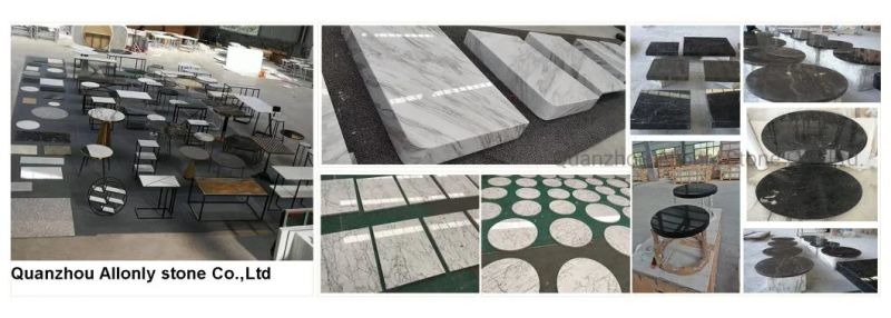 Arabescato White Marble Coffee Table and Side Table for Lobby Furniture Design