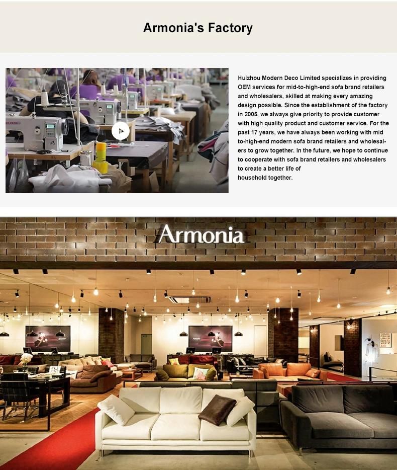 New Armonia Modern Carton 2630*980*700 mm China Living Room Home Furniture Sofa