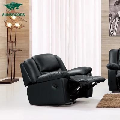 2022 China Leather Furniture Genuine Leather Single Recliner Massage Modern Sofa