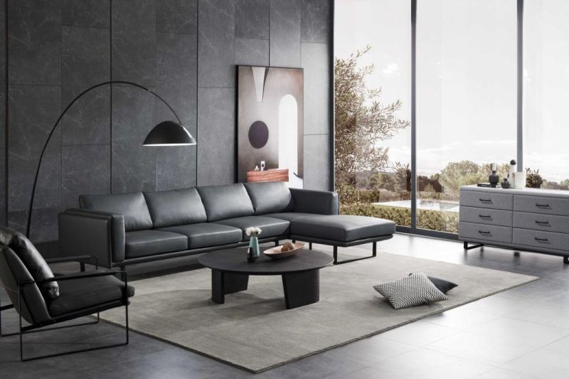 New Modern Living Room Furniture Design Leather Sofa in American Market Furniture