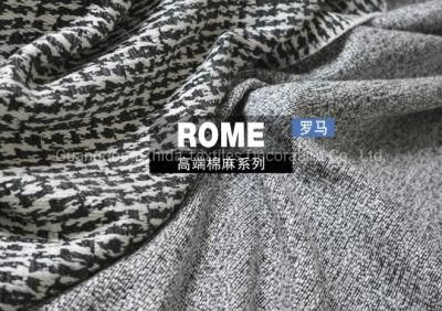 Minotti Italy Linen Sofa Upholstery Home Deco Jacquard Fabric