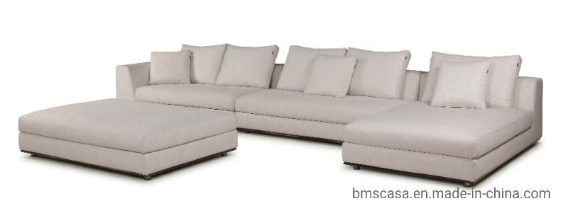 China Home Furniture Italian Design Luxury Sectional Fabric Sofa