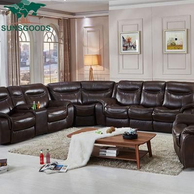 Luxury Classic European Design China Modern Style Sofa Leather Recliner Sofa