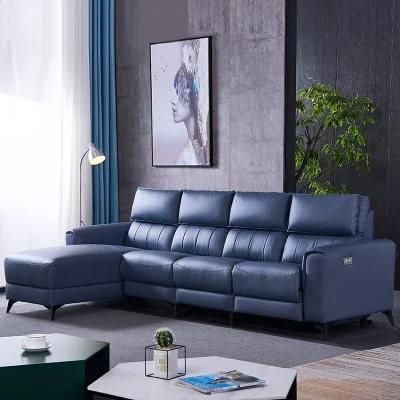 Factory Custom L Shape Sofa Electric Sofa Recliner with USB Charger