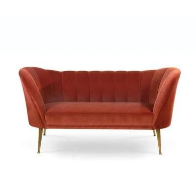 Zhida Luxury Home Furniture Italian Style Furniture Velvet Sofa Set Villa Living Room Comfortable Butterfly Armrest Couch Sofa for Hotel Lobby
