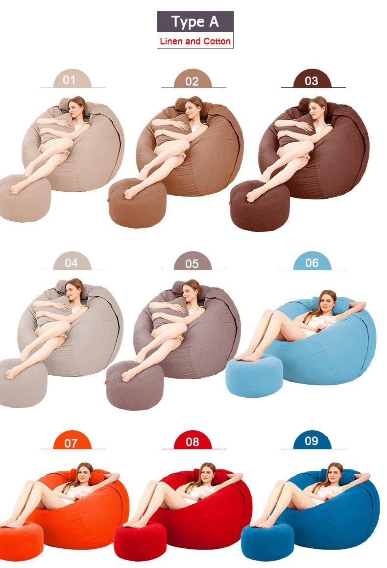 5FT 6FT 7FT Oversize Faux Fur Sofa Bed (foam beanbag chair)