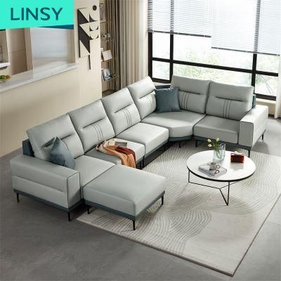 ISO 8191 Genuine Living Room Furniture Modern Style Leather Sofa Hot Sale Tbs061